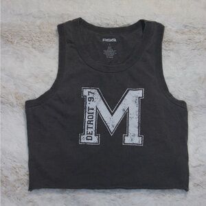 RSQ Grey Tank Top with White Graphic